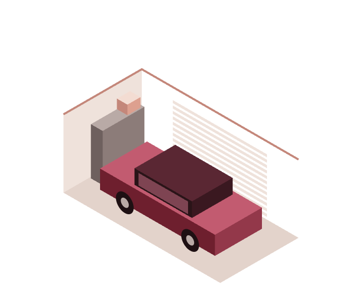 Garagenbox Standard mit Auto