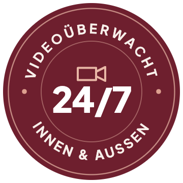 24/7 videoüberwacht – innen und außen