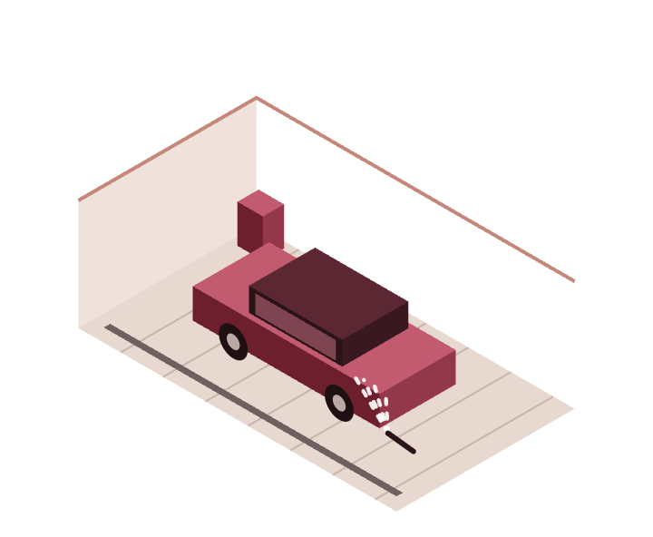 Waschplatz mit Auto